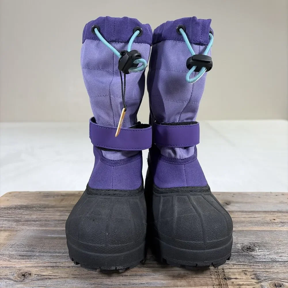Columbia Girls Powderbug Plus II Snow Boot Purple Size 1 New Benefits Charity